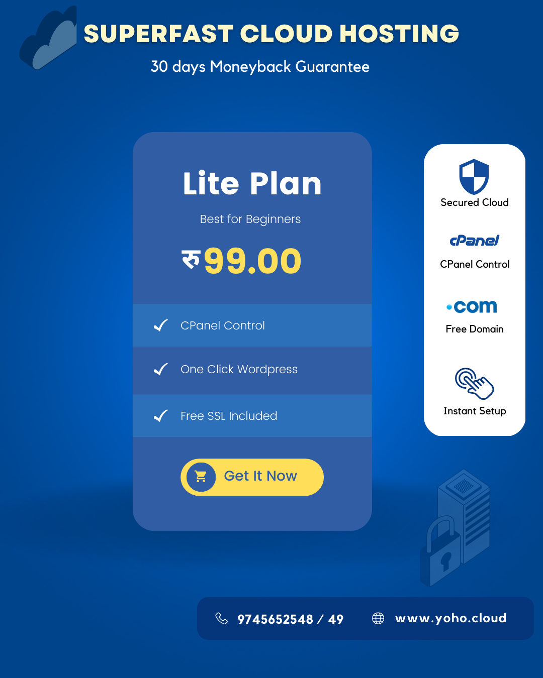 Cloud Hosting at Rs99/mo - Limited time